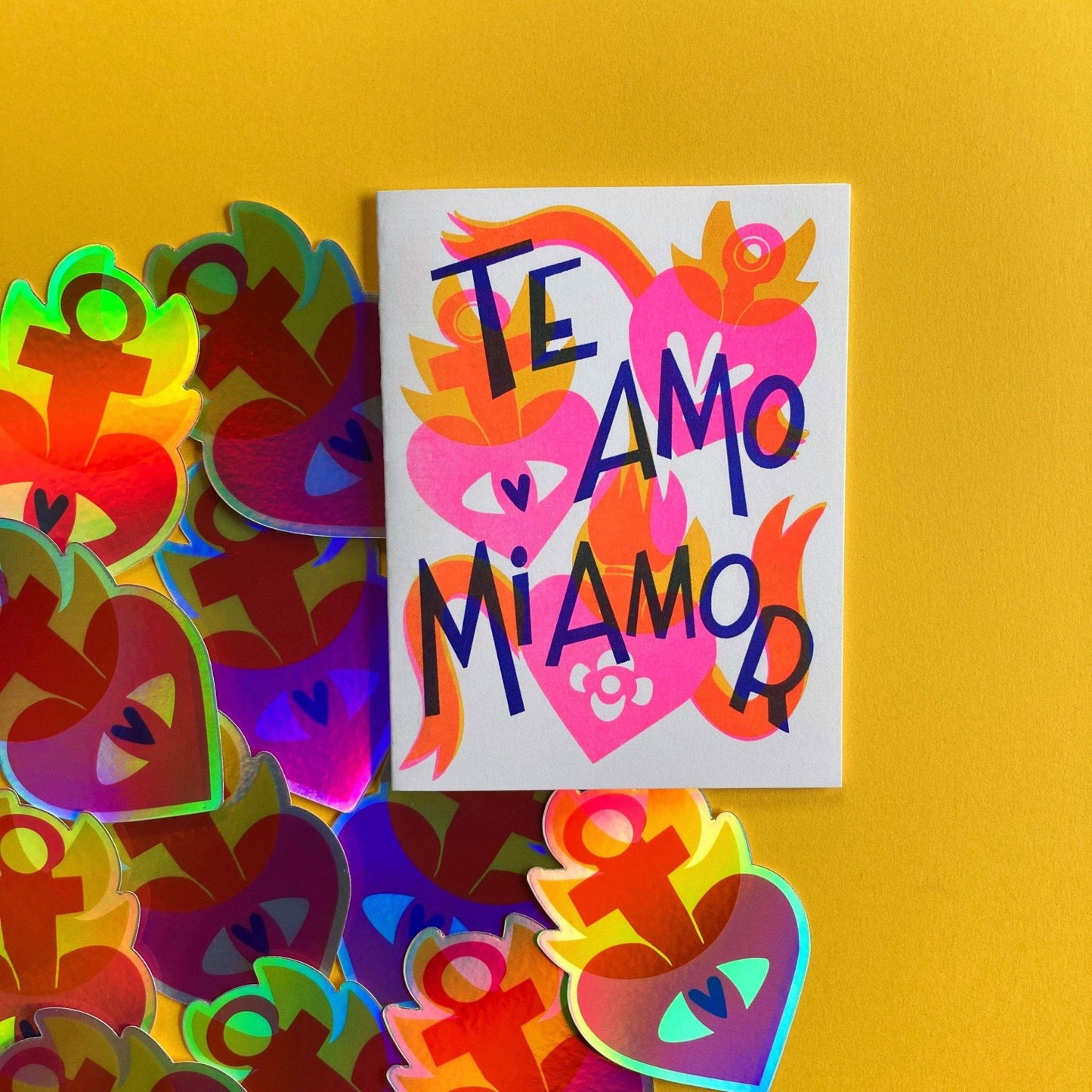 Te Amo Mi Amor - Love Spanish Risograph Card - Romero