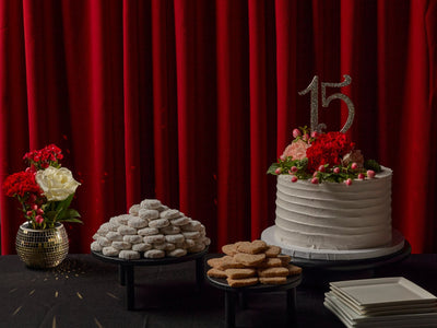 sweets and cookies setup for a quinceañera