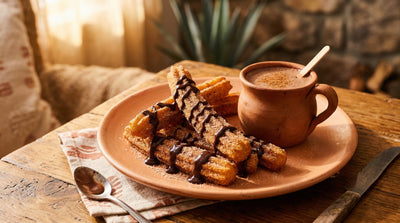 Churros con Chocolate: Crispy Churros with Hot Chocolate Dipping Sauce