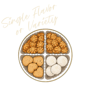 Single flavor or variety tin