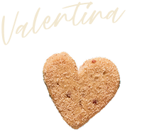 Valentina heart-shaped polvorone cookie