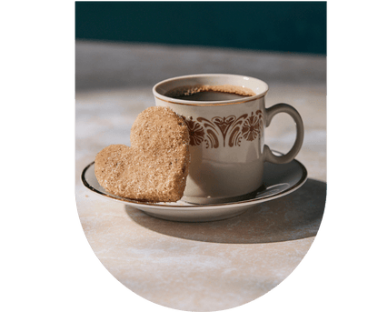 Valentina mexican pecan cinnamon cookies served with coffee, traditional polvorones for pairing