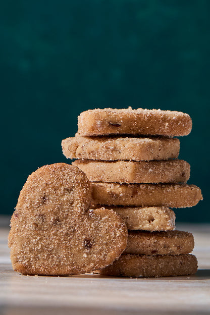 Valentina polvorones, Mexican wedding cookie, stack