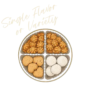 Single flavor or variety tin