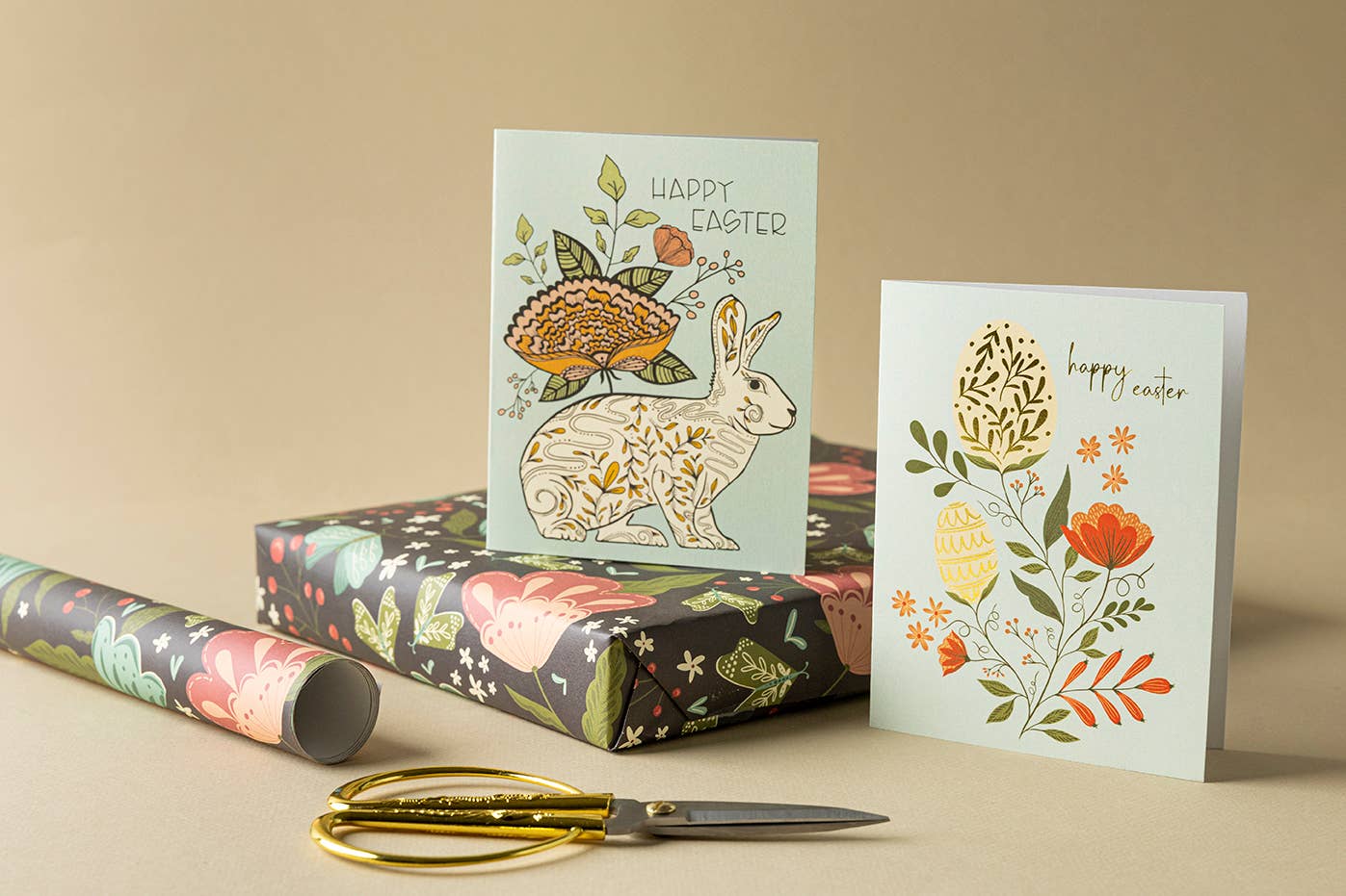 Easter Elegance – Gold Foil Easter Greeting Card - Romero