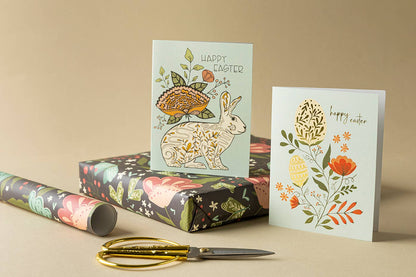 Easter Elegance – Gold Foil Easter Greeting Card - Romero