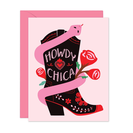 Howdy Chica | Cowgirl Boot Spanglish Card