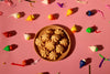 Biscochito churro cookie gift with birthday confetti, Romero southwest mexican birthday cookies