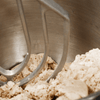 cookies being prepared in a mixer