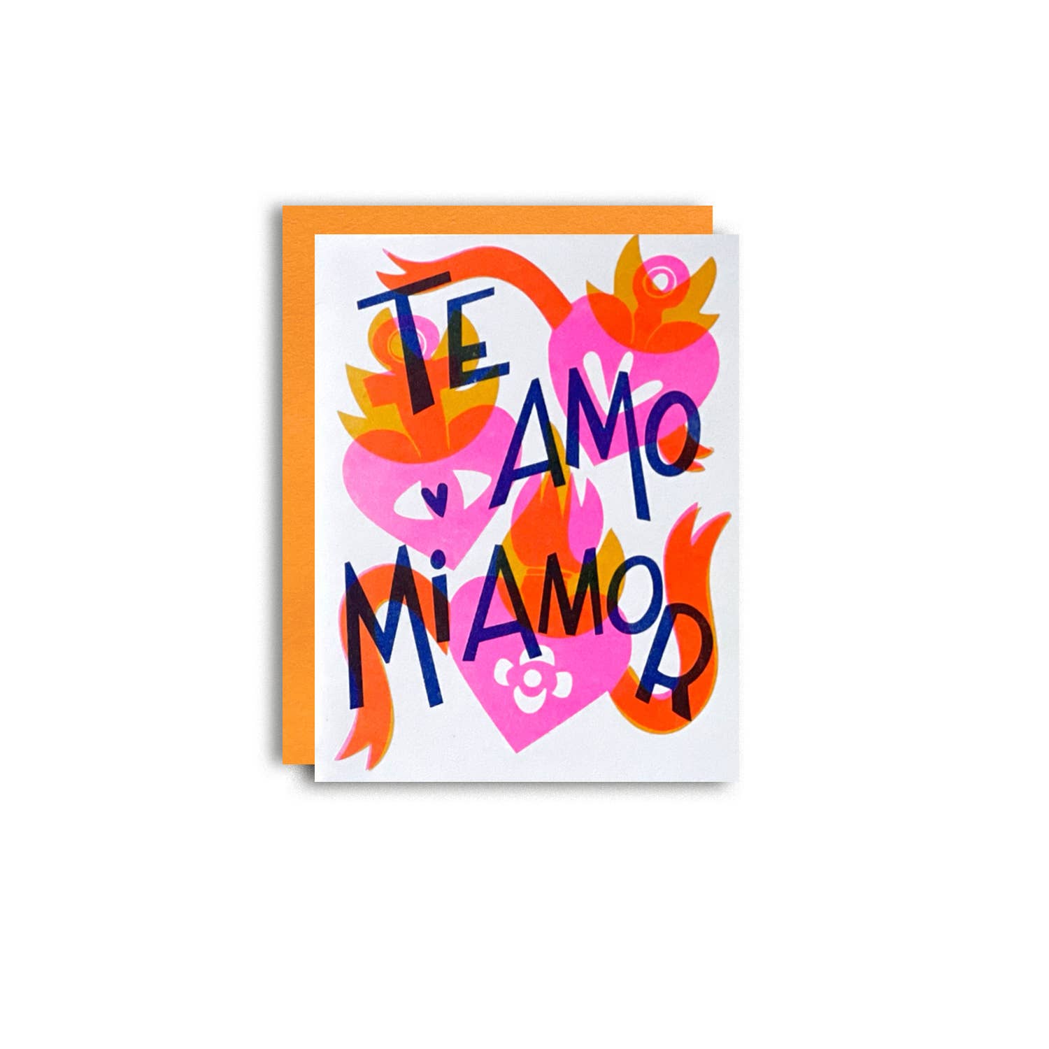 Te Amo Mi Amor - Love Spanish Risograph Card - Romero