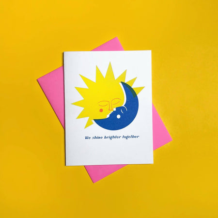 We Shine Brighter Together- Love Risograph